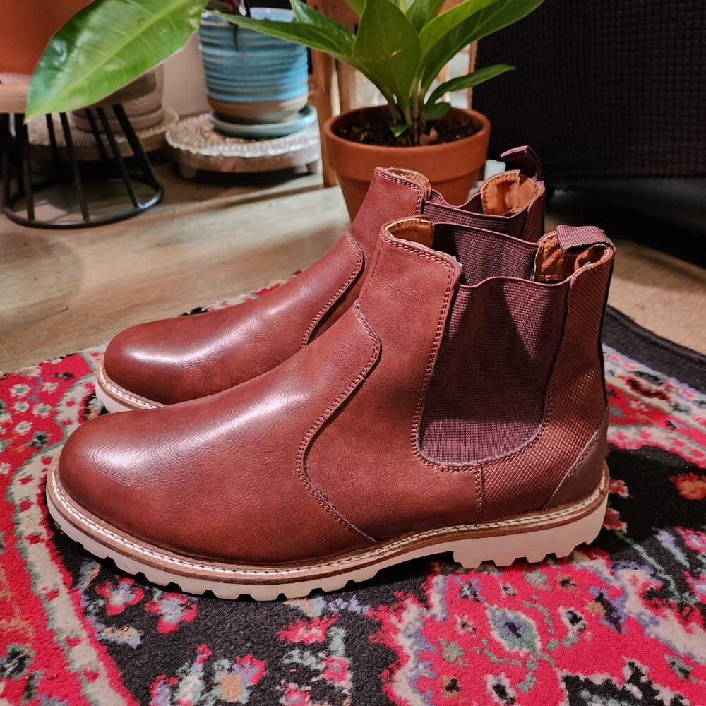 SYRE Brown Leather Men's Steve Madden Boots 10